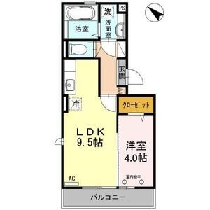 1LDK 間取り図