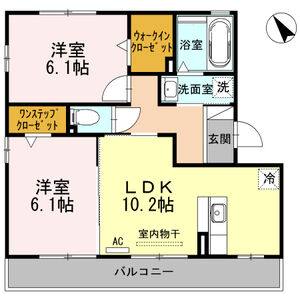 2LDK 間取り図