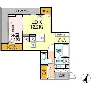 1LDK 間取り図