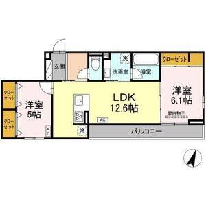 2LDK 間取り図
