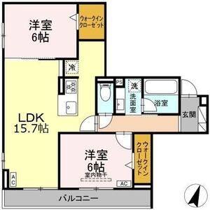 2LDK 間取り図