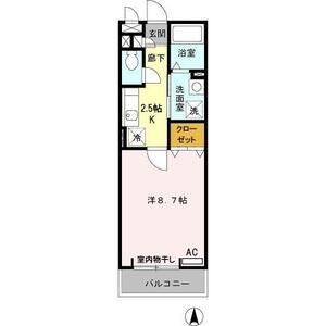 1K 間取り図