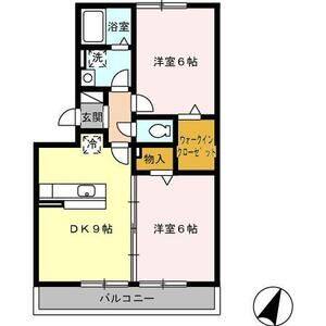 2DK 間取り図