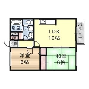 2LDK 間取り図