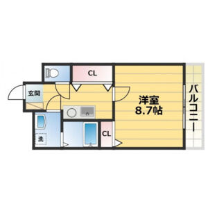 1K 間取り図