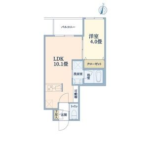 1LDK 間取り図