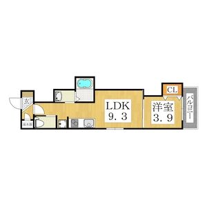 1LDK 間取り図