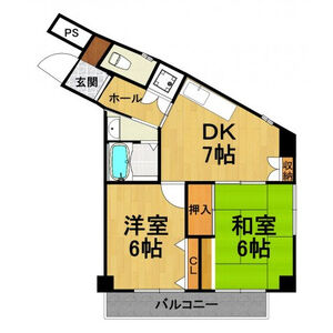 2DK 間取り図