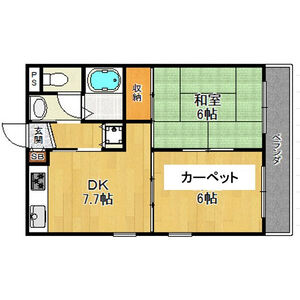 2DK 間取り図