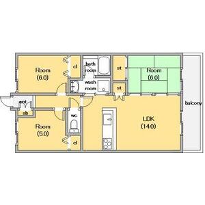 3LDK 間取り図