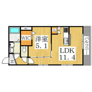 1LDK 間取り図