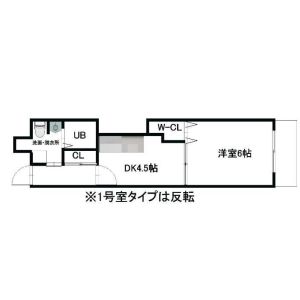 1DK 間取り図