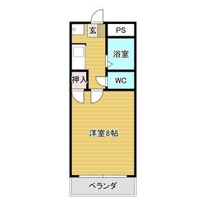 1K 間取り図
