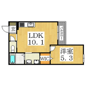 1LDK 間取り図