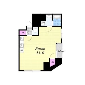ワンルーム 間取り図