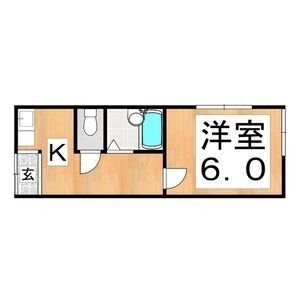 1K 間取り図