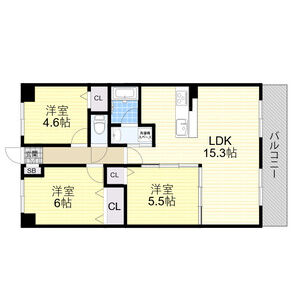 3LDK 間取り図