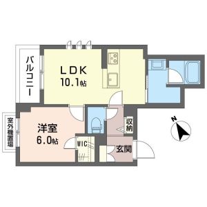 1LDK 間取り図