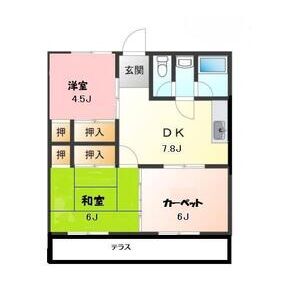 3DK 間取り図