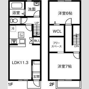 2LDK 間取り図