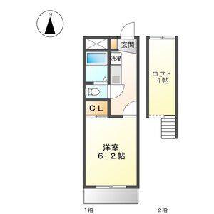 1K 間取り図