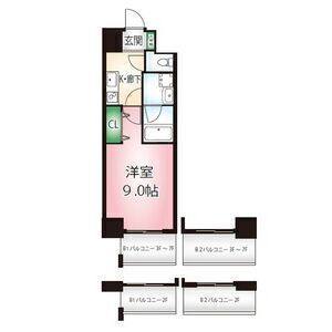 1K 間取り図