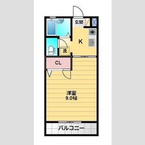 1K 間取り図