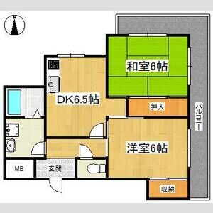 2DK 間取り図