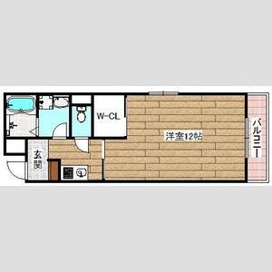 1K 間取り図