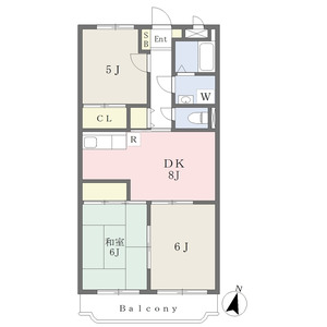 3DK 間取り図