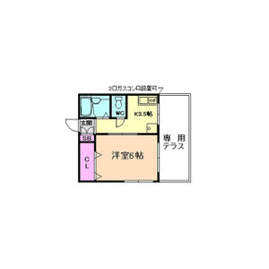 1K 間取り図