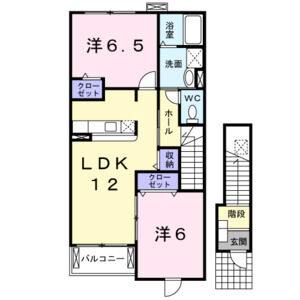 2LDK 間取り図