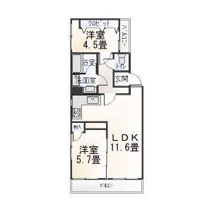 1LDK 間取り図