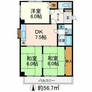 3DK 間取り図