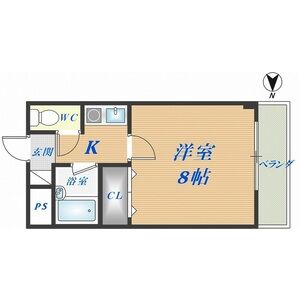 1K 間取り図