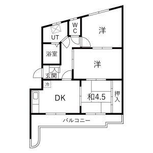 3DK 間取り図