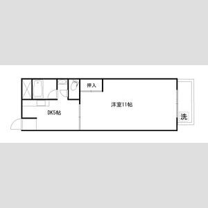 1DK 間取り図