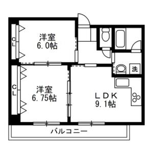 2LDK 間取り図