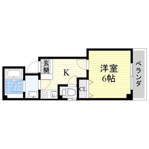 1K 間取り図