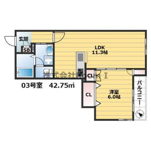 1LDK 間取り図