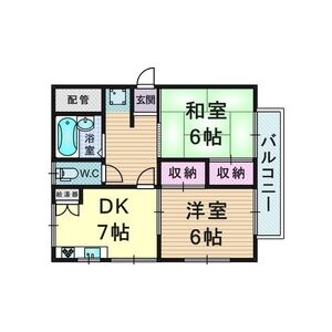 2DK 間取り図