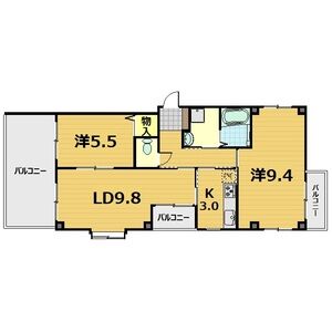 2LDK 間取り図