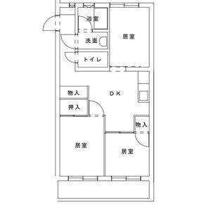 3DK 間取り図