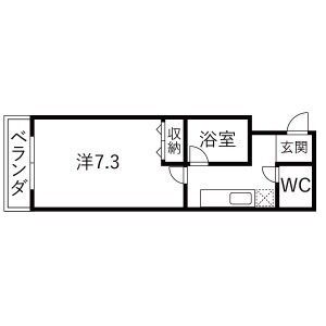 1K 間取り図