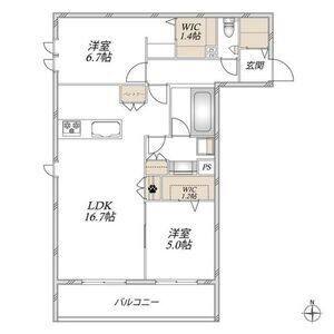 2LDK 間取り図