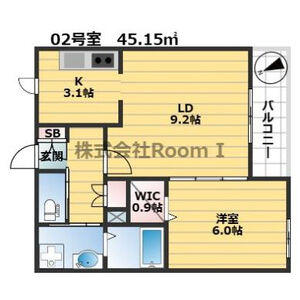 1LDK 間取り図