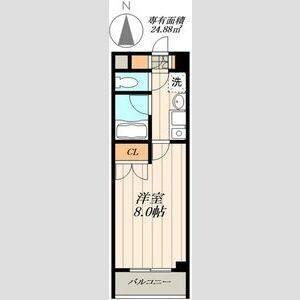 1K 間取り図