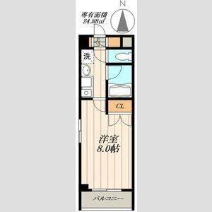 1K 間取り図