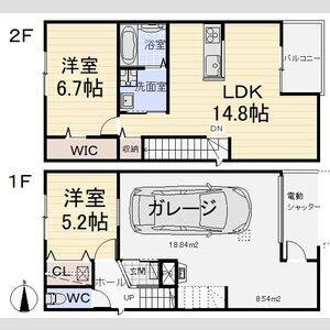 2LDK 間取り図