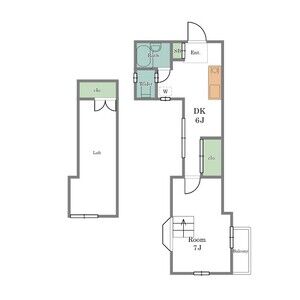 1DK 間取り図